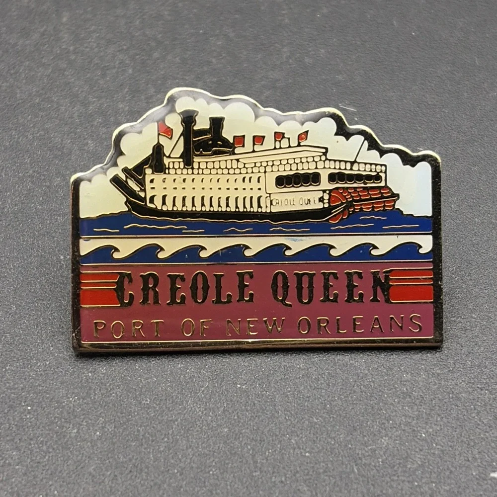 Creole Queen Port‎ Of New Orleans Lapel Hat Pin